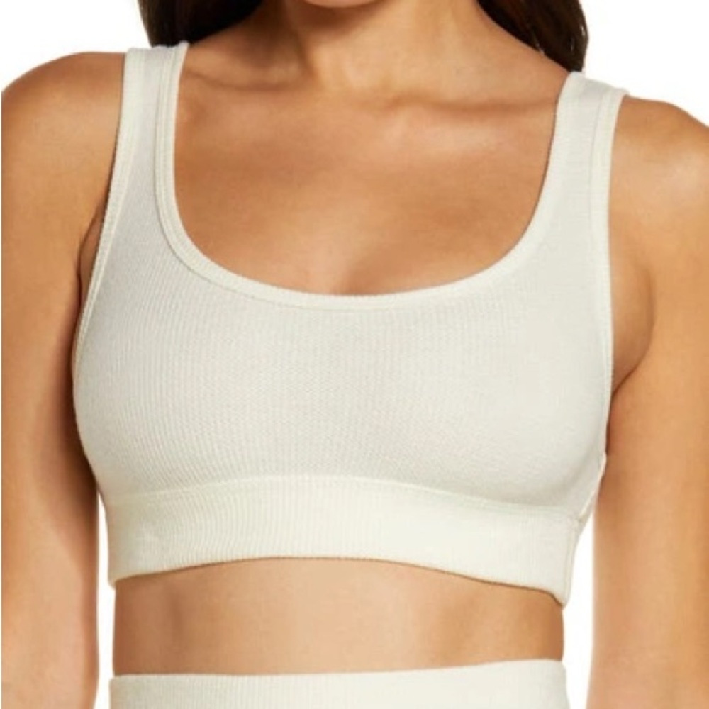 NWT Skims Waffle Scoop Bralette Bone - Size XL